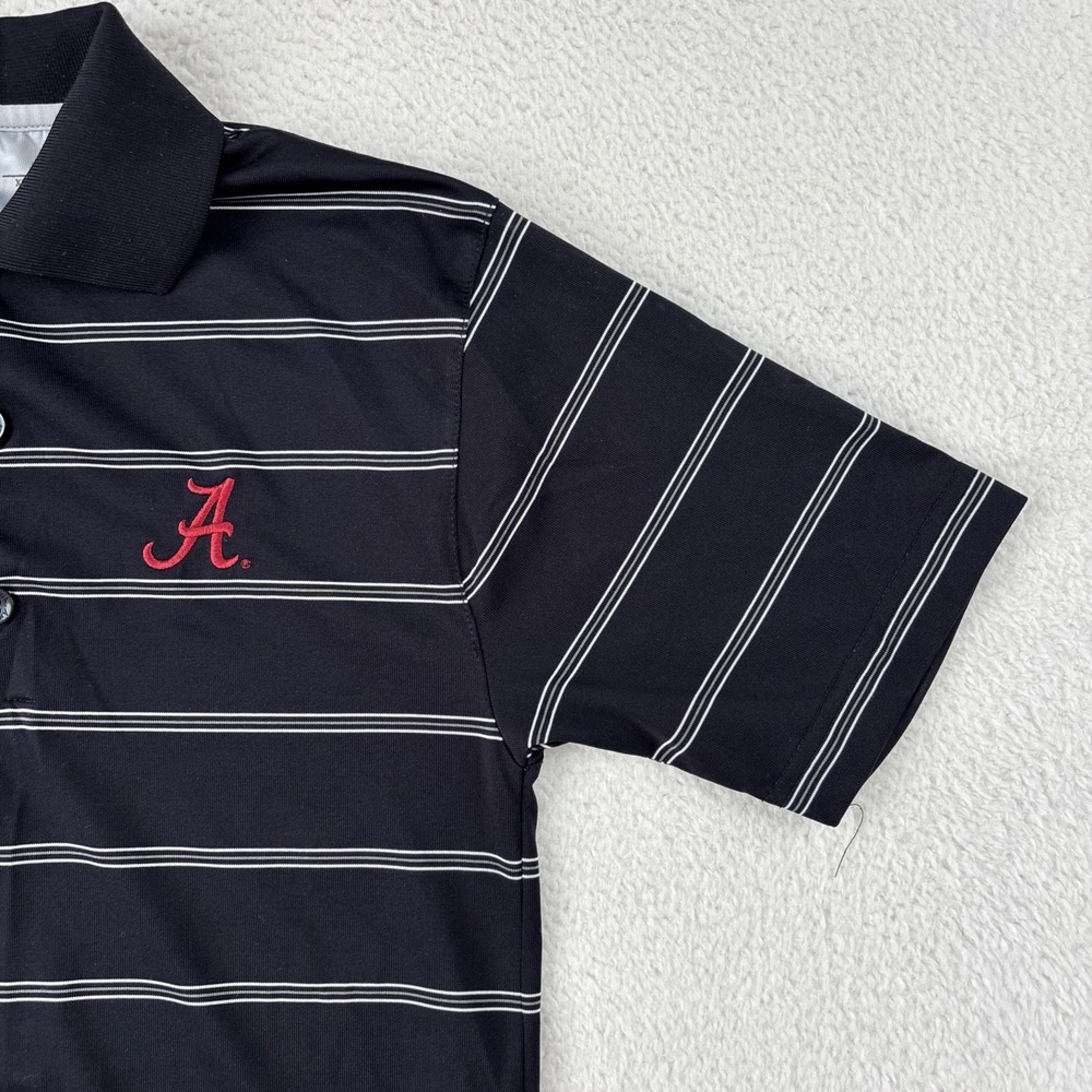 ALABAMA CRIMSON TIDE Boys‎ Performance Polo Shirt XS Black Stretch Football Golf - Picture 10 of 11